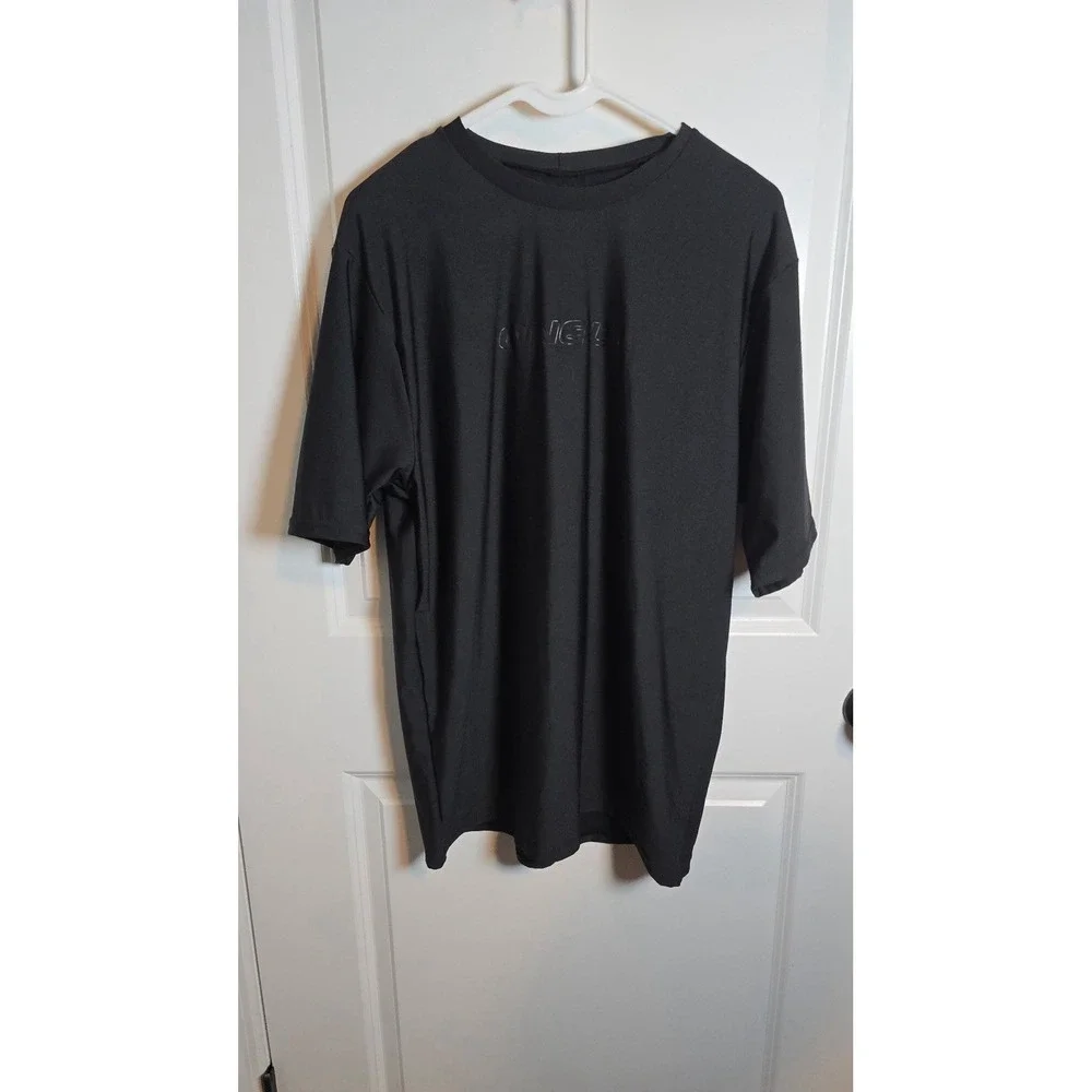 O'Neill Mens Black Short Sleeve Rash Guard Swim Shirt XL Loose Fit Logo